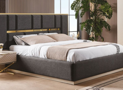 Elegant Bedroom Set from 3-piece modern luxurious furniture beige colors